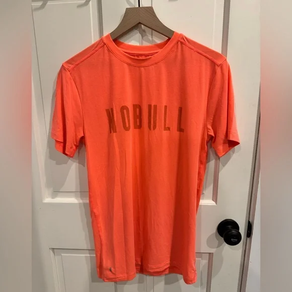 NOBULL Men's Bright Orange Tee - Picture 1 of 3
